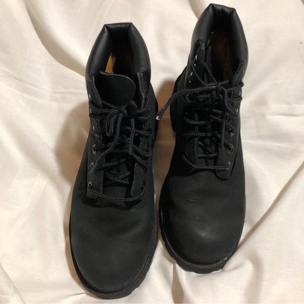 Timberland Black Youth Boots Size 3